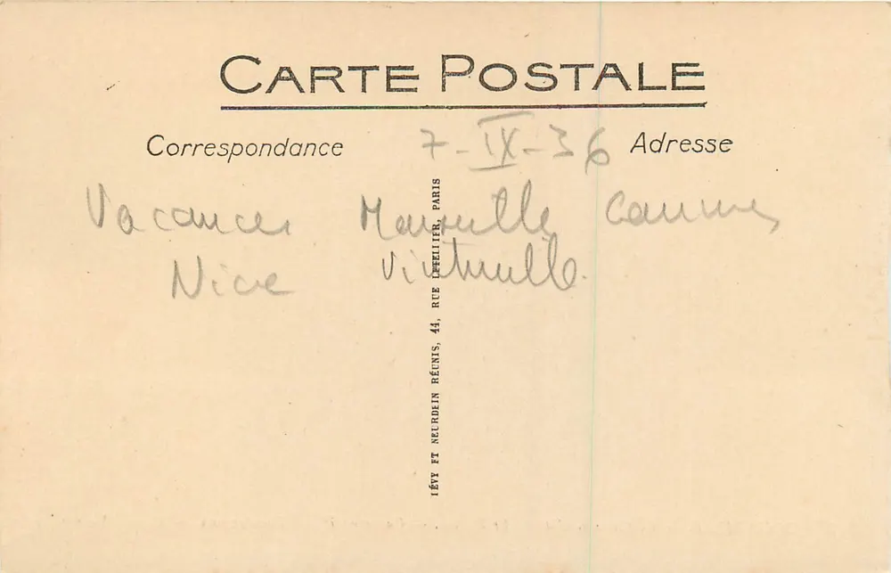 Marseille — O Castelo de If — O Donjon — Selecta 147 - Verso
