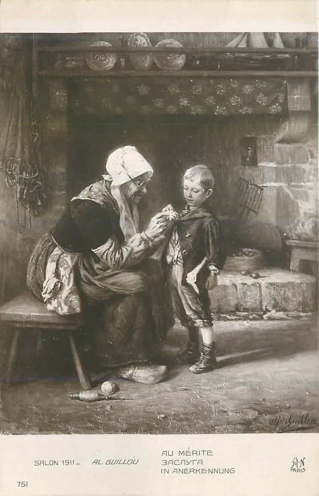 Femme et enfant — Salon 1911 — Al. Guillou, n°751 - Recto