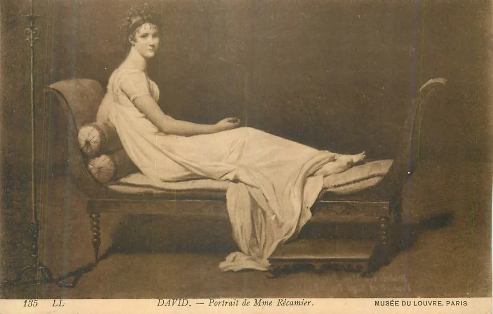 Portrait de Mme Récamier — par David — Musée du Louvre, Paris - Recto