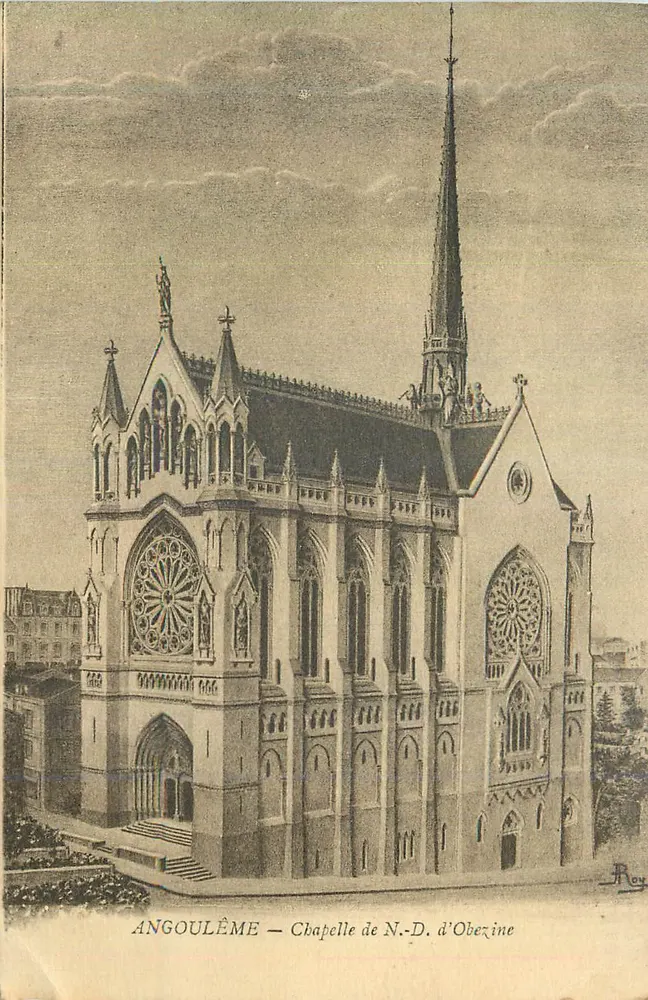 Angoulême — Capela de N.-S. d'Obezine — Editor Rey - Frente