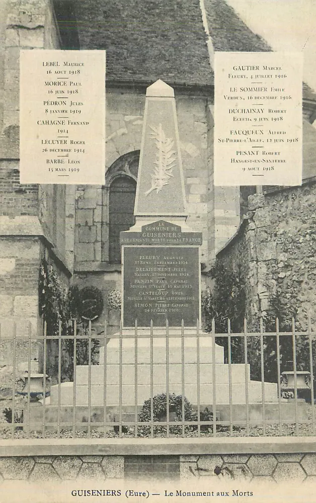 Guiseniers (Eure) — Il Monumento ai Caduti — Comune di Cuiseniers - Recto