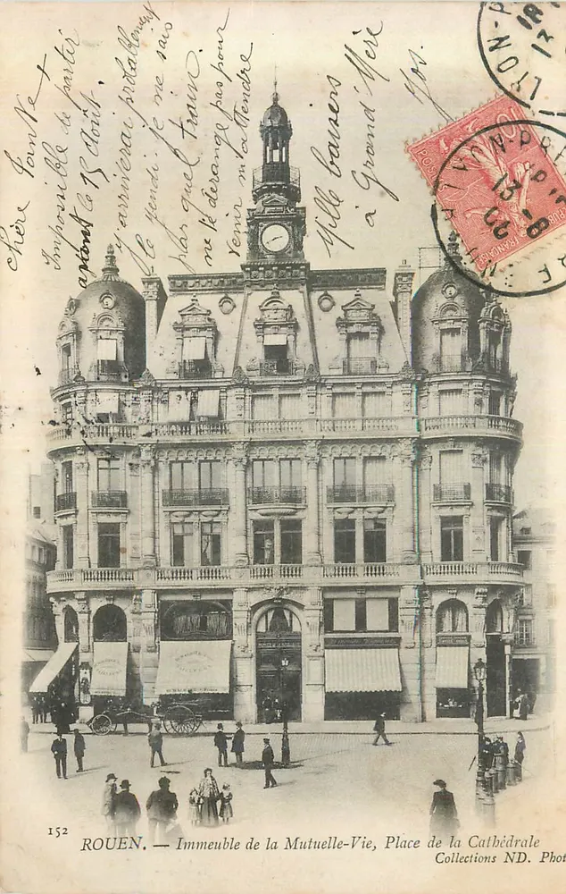 Rouen — Gebäude der Mutuelle-Vie, Place de la Cathédrale — Collections ND. Phot. 152 - Vorderseite