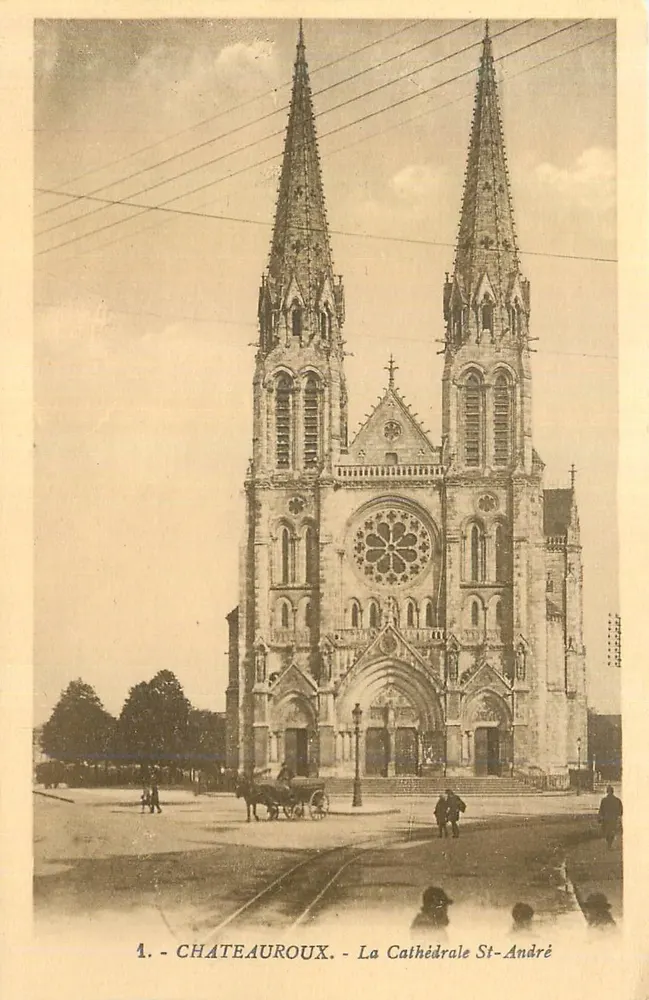 Châteauroux — A Catedral São André — G. Artaud, Nantes - Frente