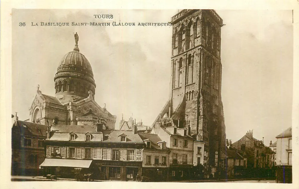 Tours — A Basílica de São Martinho (Arquiteto Laloux) — Editor Levy Fils & Cie, Paris - Frente