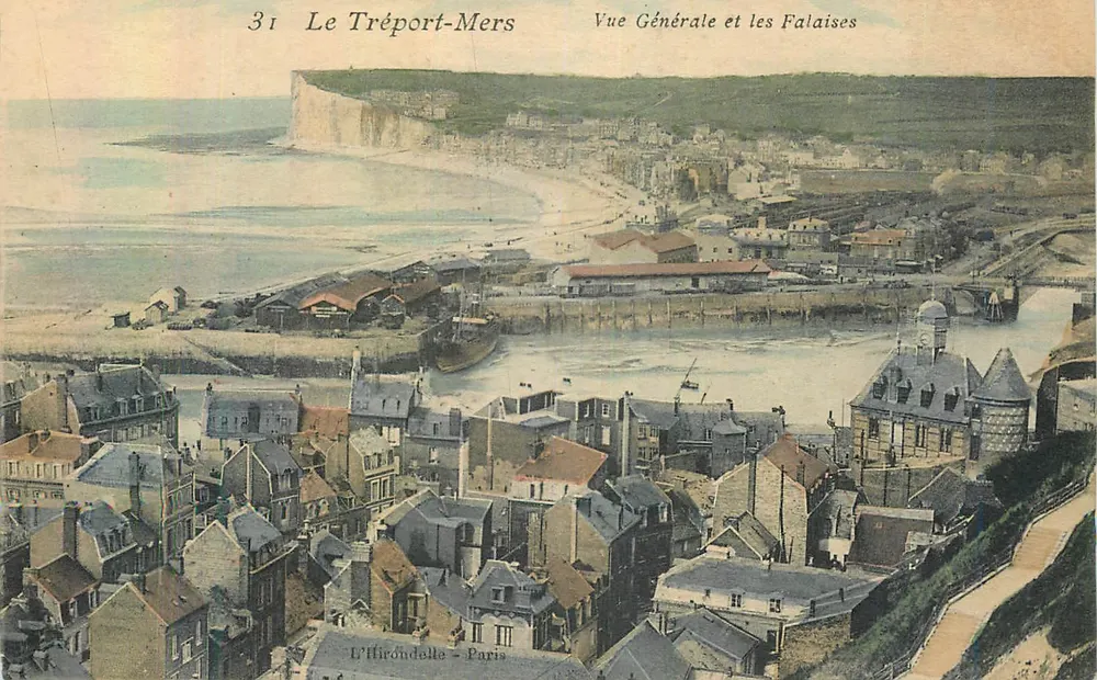 Le Tréport-Mers — Vue Générale et les Falaises — L'Érondelle - Paris, n°31 - Recto