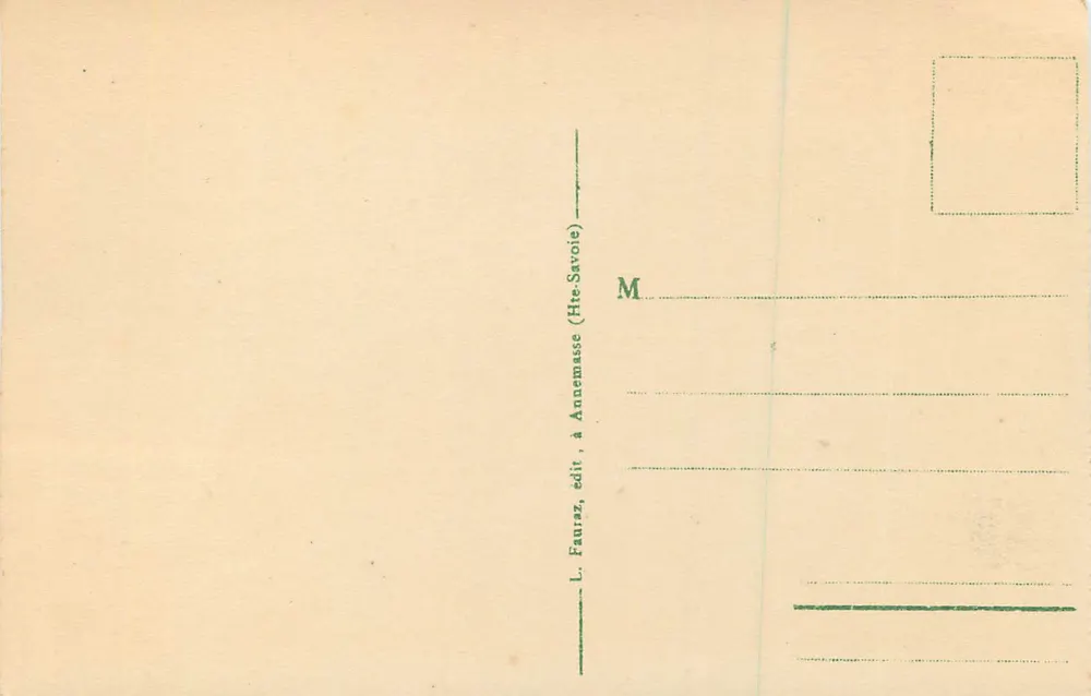 Die natürlichen Bögen von Monnetier — Der Salève (Haute-Savoie) — L. Fauraz, Verlag, Annemasse - Rückseite
