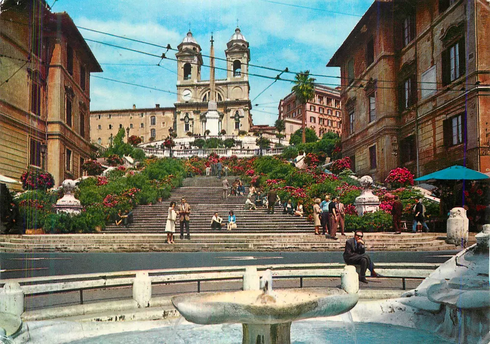 Piazza di Spagna und Kirche der Trinità dei Monti — Rom — Kodak Ektachrome 243 - Vorderseite