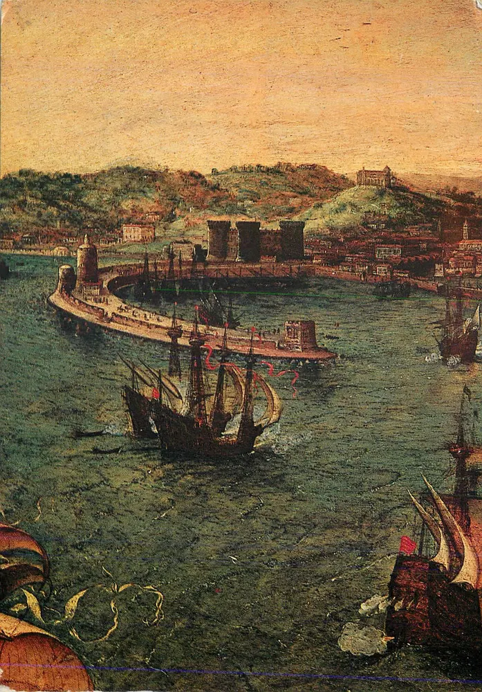 Batalha naval no golfo de Nápoles — Pieter Bruegel o Velho — Galleria Doria Pamphilj, Roma - Frente