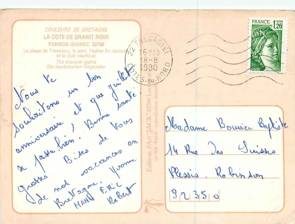 Perros-Guirec — vue panoramique — Éditions d'Art 'JACK' - Verso