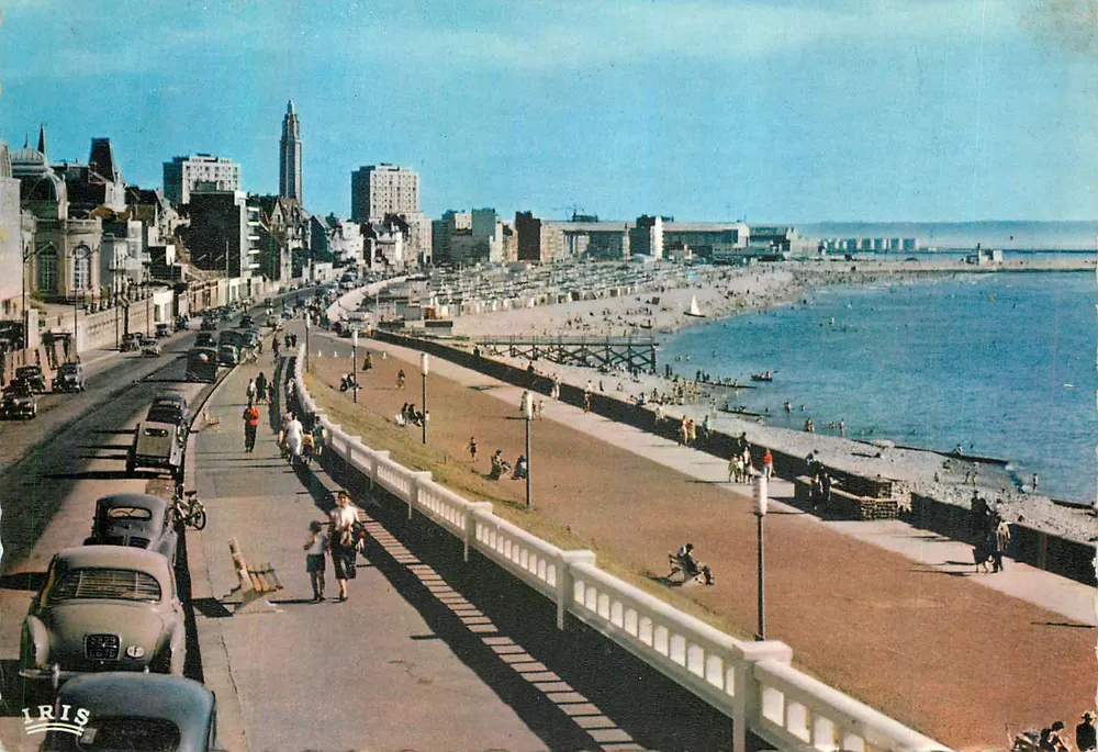 Le Havre — La Plage et le Boulevard Albert 1er — Éditions « La Cigogne » - Recto