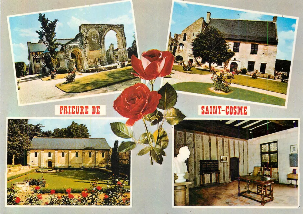 Prieuré de Saint-Cosme — Ruinen, Gebäude und Innenraum — Artaud Frères, Nantes - Vorderseite