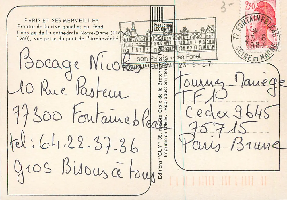 Peintre de la rive gauche — vue de Notre-Dame — Éditions GUY - Verso