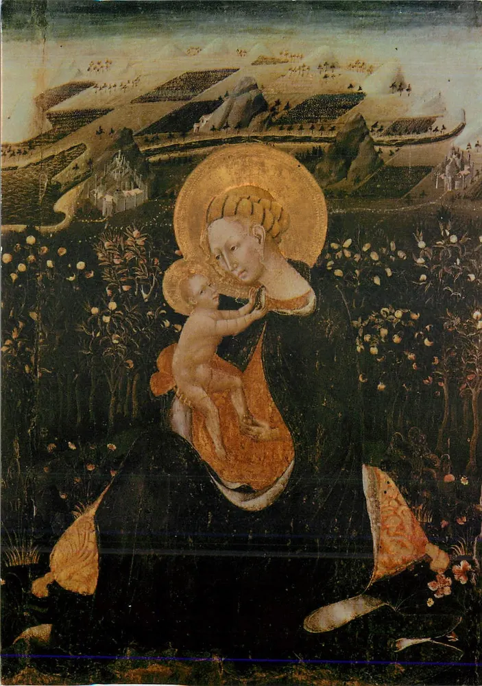 Siena - Pinacoteca - A Virgem com o Menino por Giovanni di Paolo (1403? - 1482) - Frente