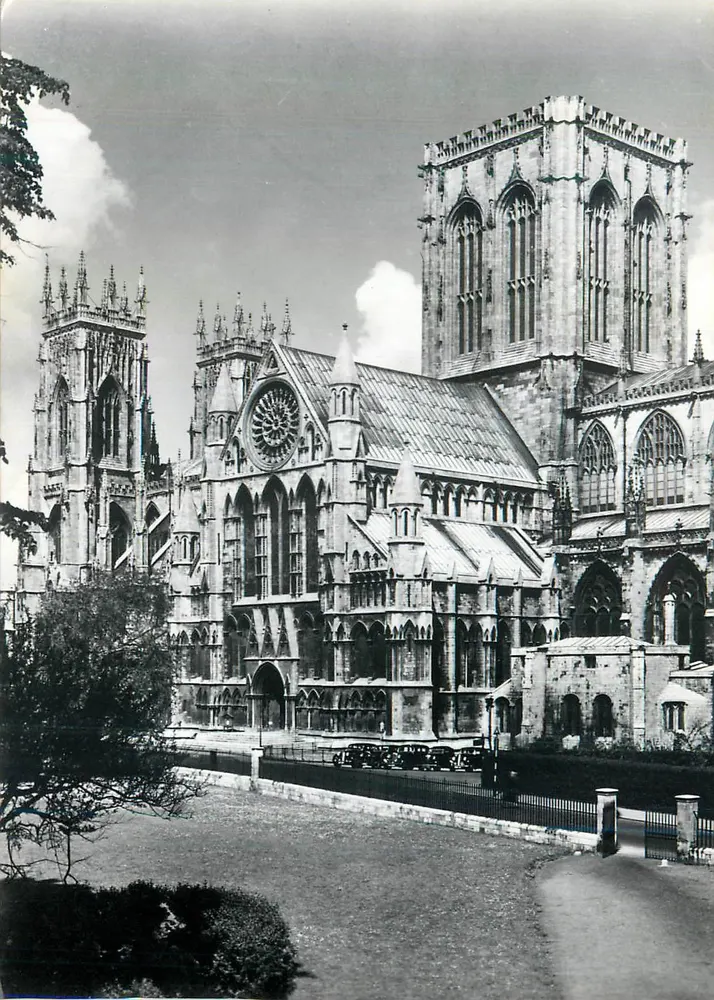 York Minster — South Transept and central tower — A Gordon Fraser Card - Front