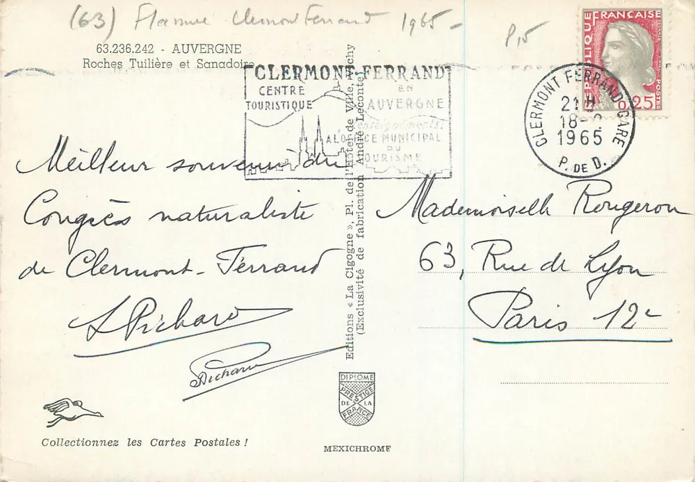 Les Roches Tuilières et Sanadoire — Auvergne — Éditions IRIS - Verso