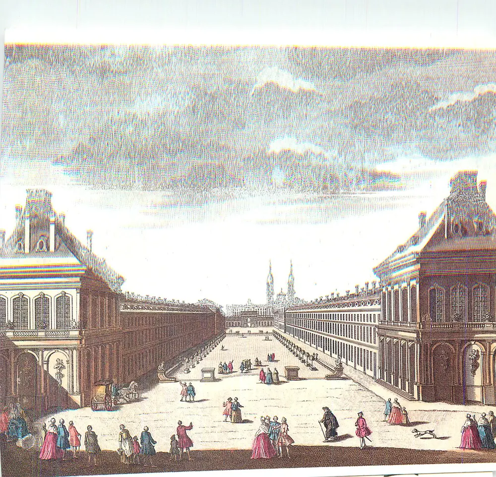 Place de la Carrière - Nancy — Vue perspective du côté du midi — Musée Historique - Recto