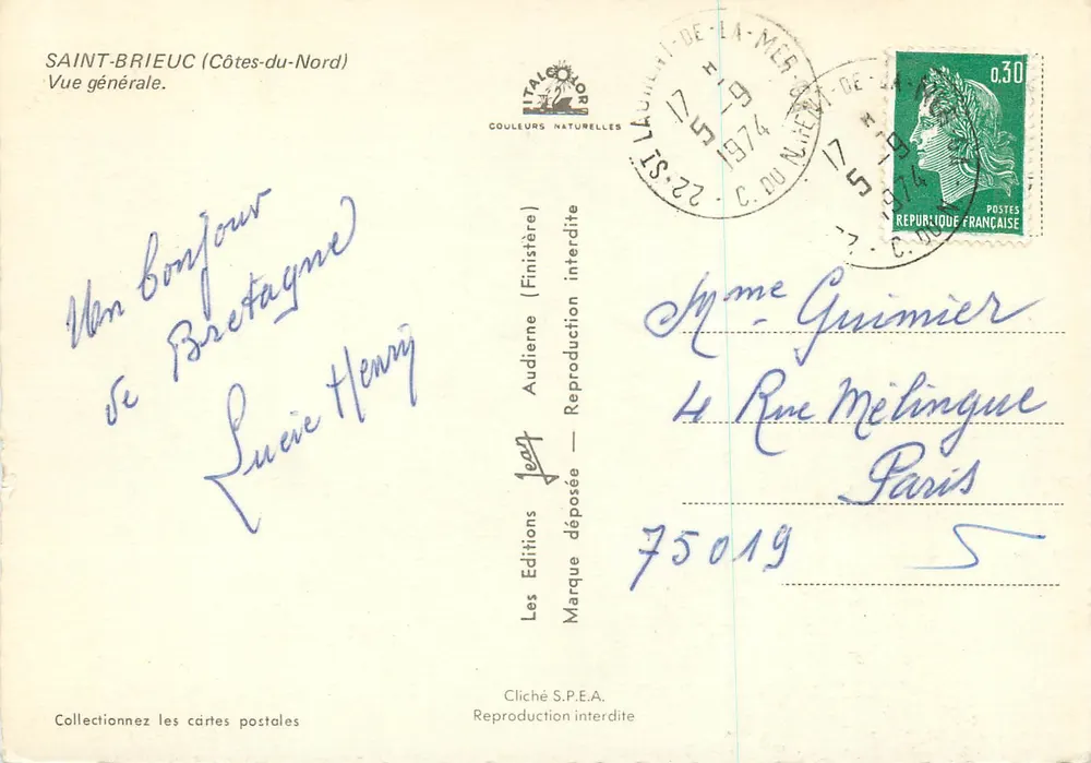 Saint-Brieuc (Côtes-du-Nord) — Vista geral — Les Éditions Audierne - Verso