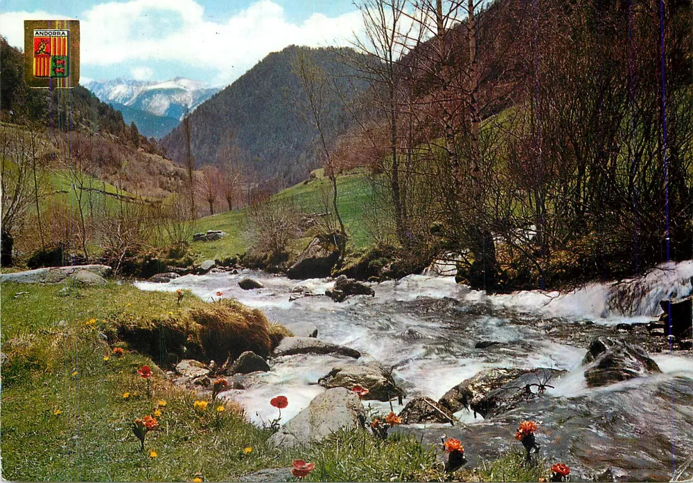 Andorra — Vall d'Arinsal et Río Arinsal — Éditeur ESCUDO DE ORO, n° 2070 - Recto