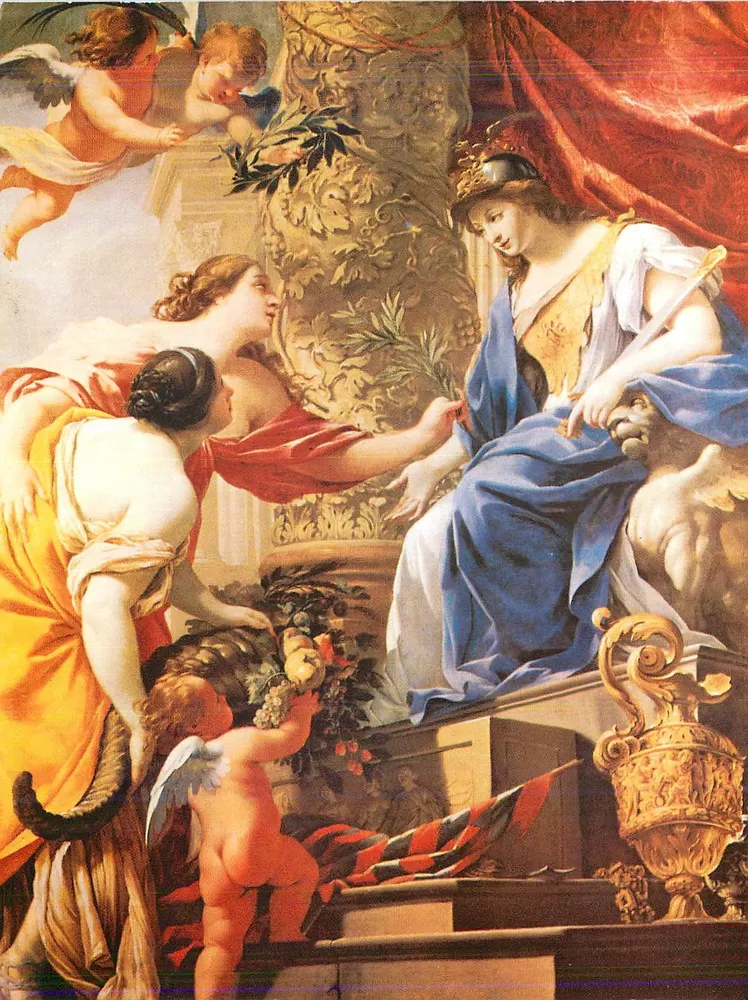 Alegoría de la Paz — Simon Vouet — Sociedad de Amigos del Louvre - Anverso