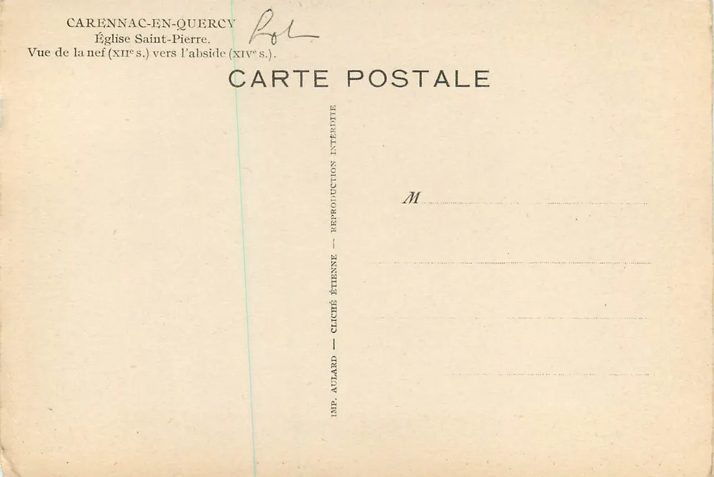 Carenac-en-Quercy — Kirche Saint-Pierre — Ansicht der Kirche (12. Jahrhundert) zum Chor (14. Jahrhundert) — Foto Étienne Aulard - Rückseite