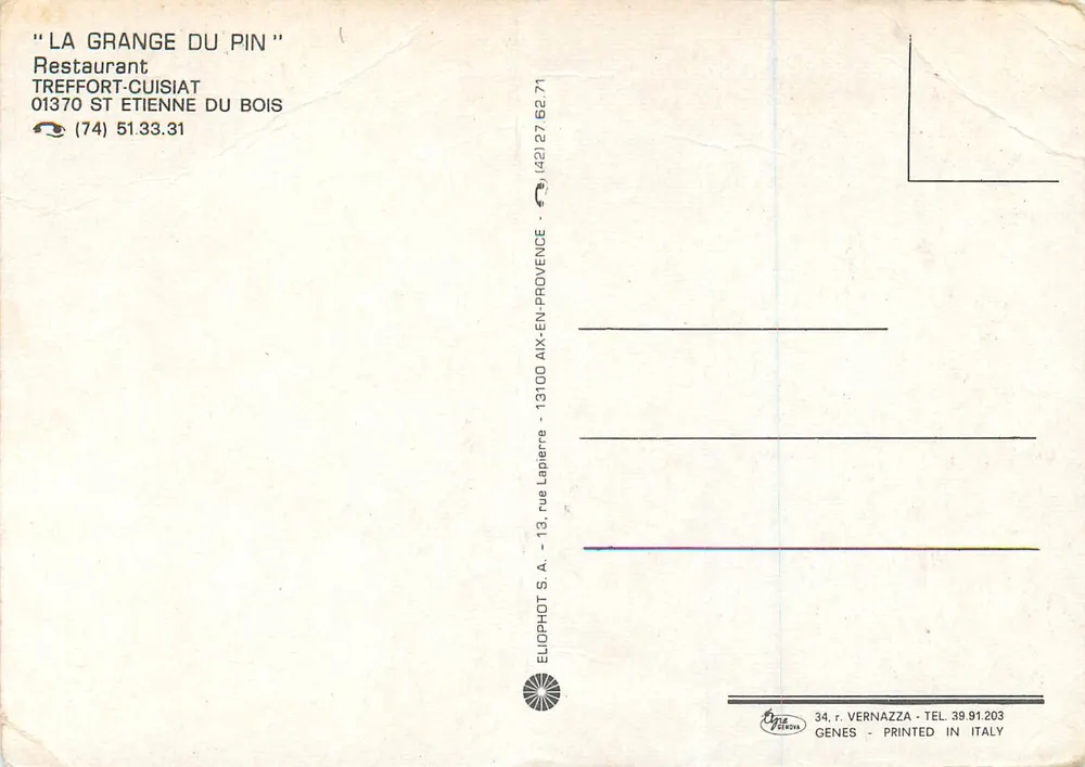 La Grange du Pin — Restaurante en Treffort-Cuisiat — Editor Eliephot S.A. - Reverso
