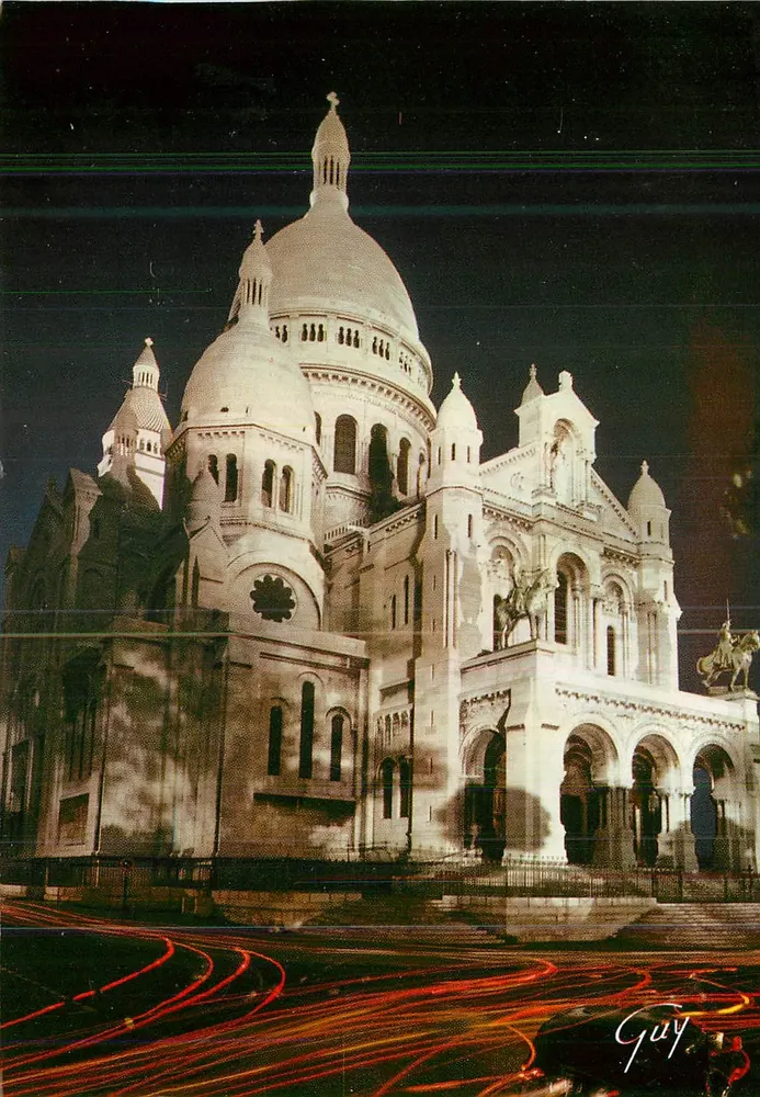 Basilika des Heiligen Herzens — nächtlicher Blick — Editions 'GUY' Production LECONTÉ - Vorderseite