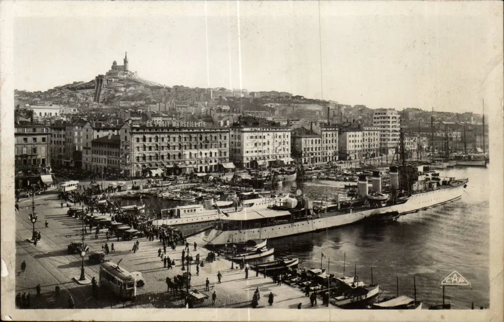 Marseille — Quai des Belges und Notre-Dame de la Garde — C.A.P. (n°110) - Vorderseite