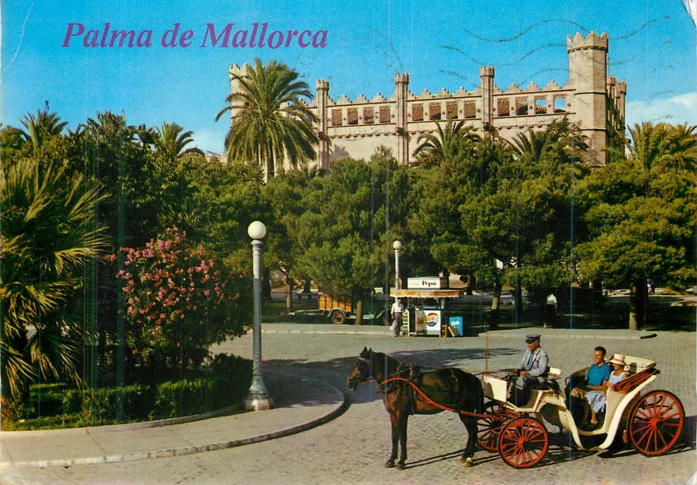 Palma de Mallorca — vue du Palais avec calèche — Éditions Palma - Recto