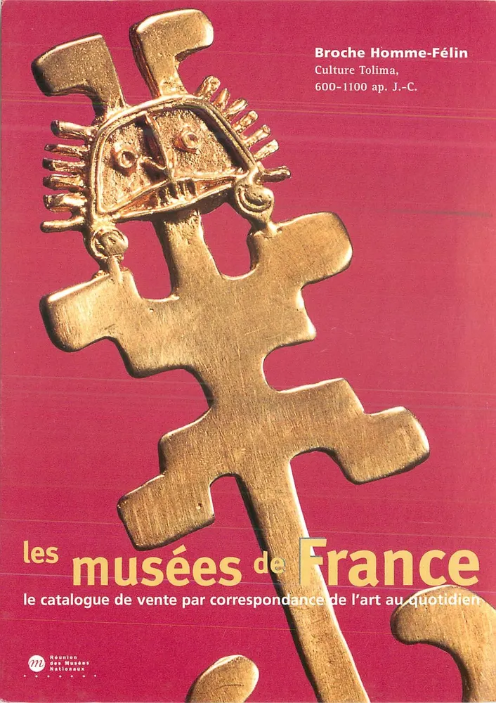 Broche Homme-Félin — Culture Tolima, 600-1100 ap. J.-C. — Réunion des Musées Nationaux - Recto