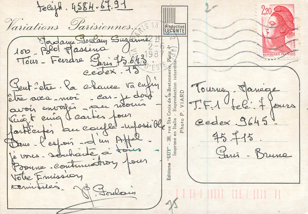 Le Moulin Rouge — Paris — Éditions GUY - Verso