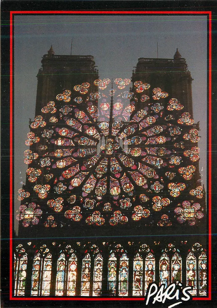 Rosácea de Notre-Dame — Paris — Éditions e Impressions Combier / Macon - Frente