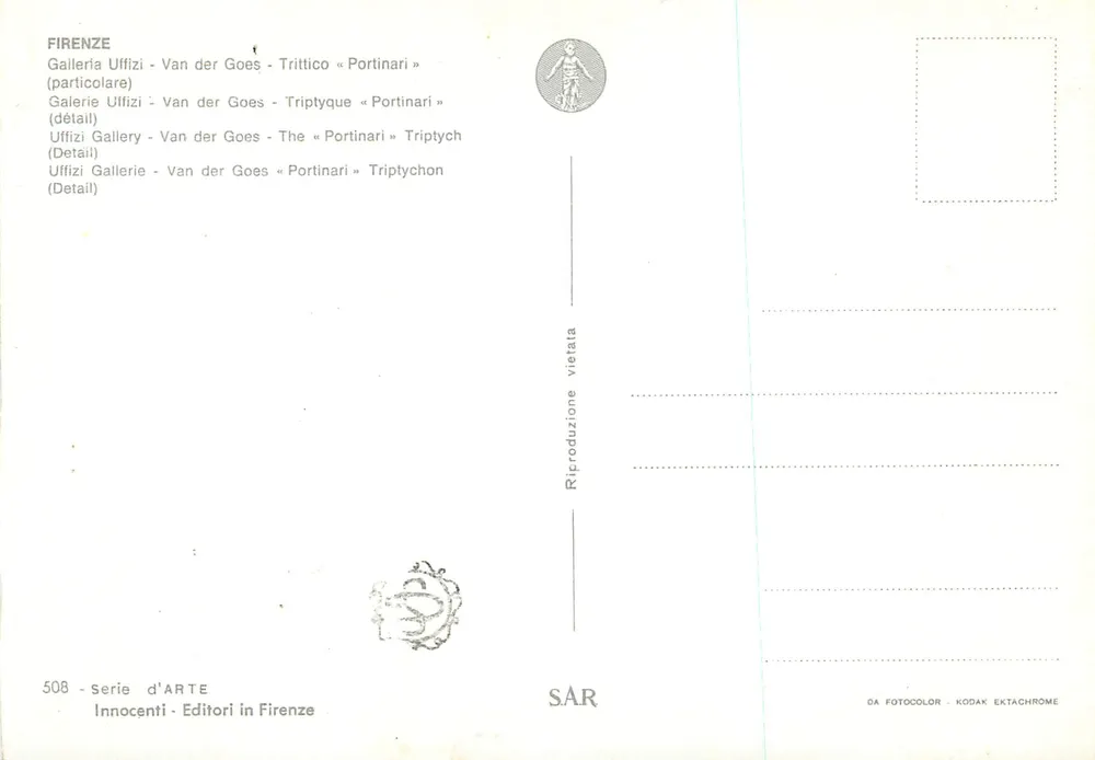 Triptyque Portinari — detalhe — Innocenti, série ARTE, n°508 - Verso
