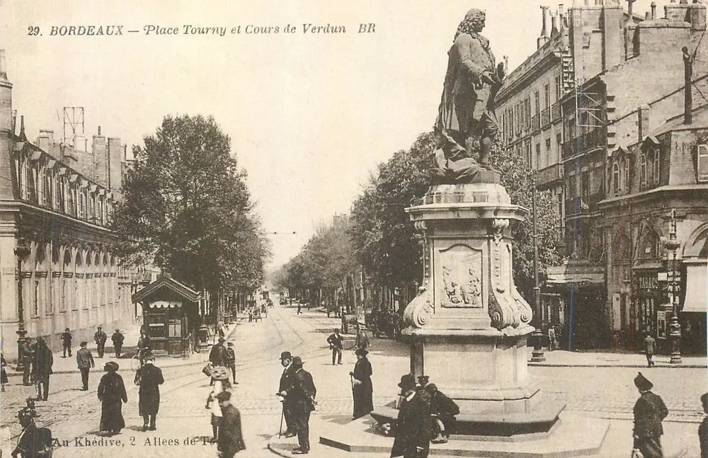Bordeaux — Place Tourny et Cours de Verdun — Bloc Frères, éditeurs, Bordeaux - Recto