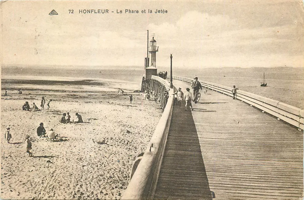 Honfleur — O Farol e a Ponta — Cie Alsienne das Artes Fotomecânicas, n°72 - Frente