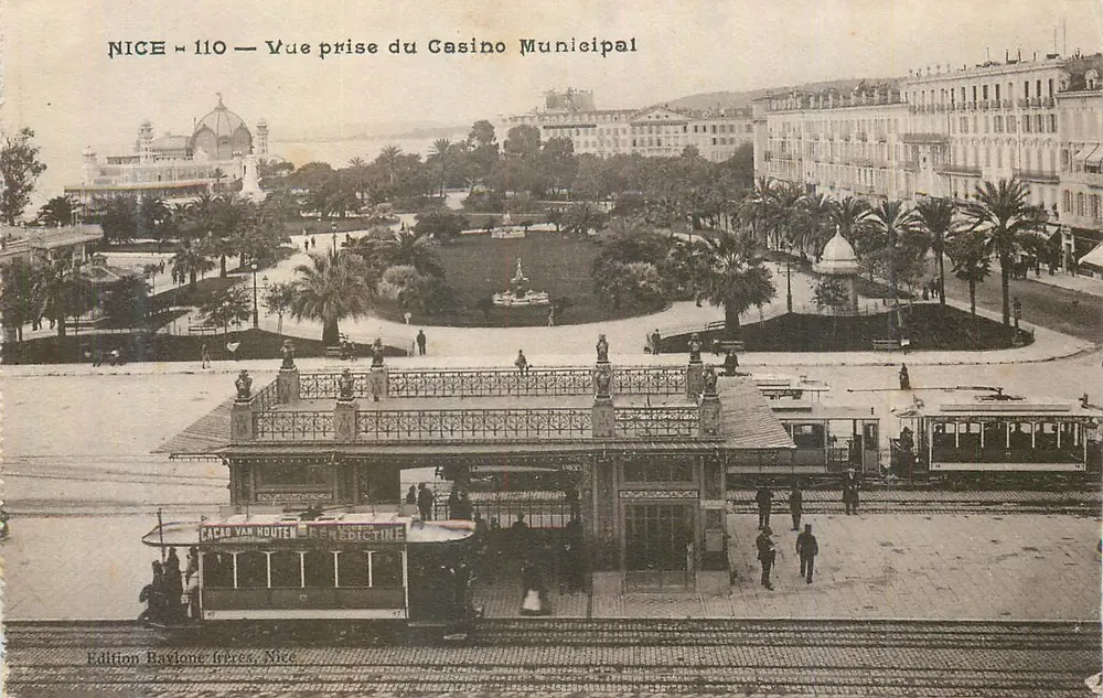 Nice — Vue prise du Casino Municipal — Édition Baylone frères, Nice - Recto