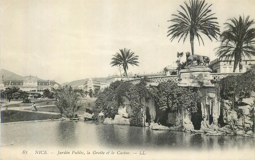 Nice — Jardin Public, la Grotte et le Casino — LL. — N° 88 - Recto