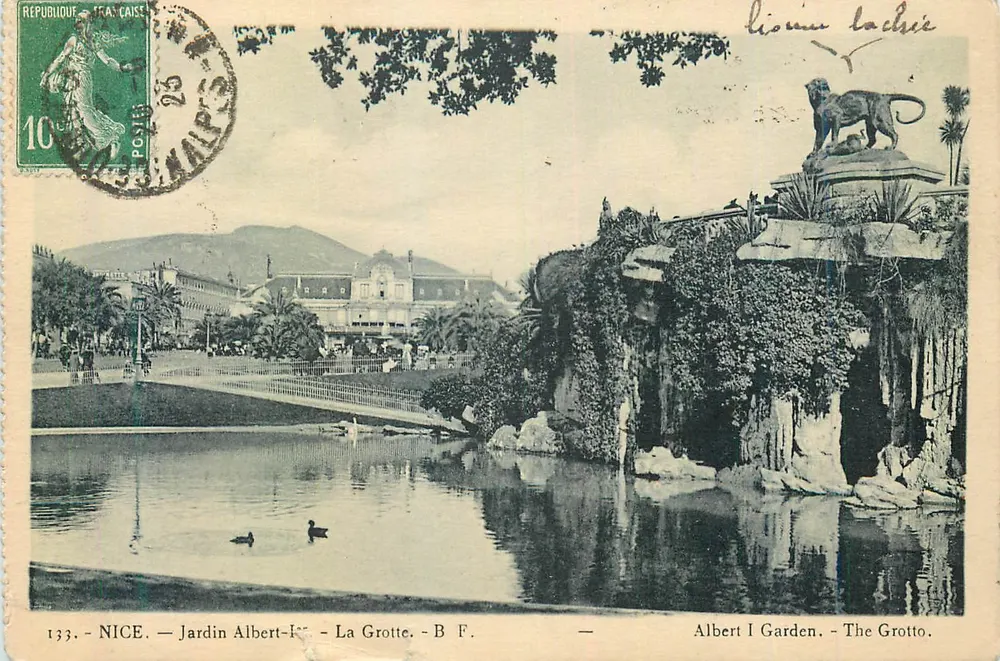 Nice — Jardim Albert I — A Gruta — Édition Baylone frères, n° 133 - Frente