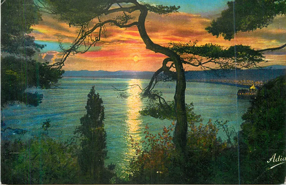 A Baía dos Anjos — Pôr do Sol — Adia - Frente