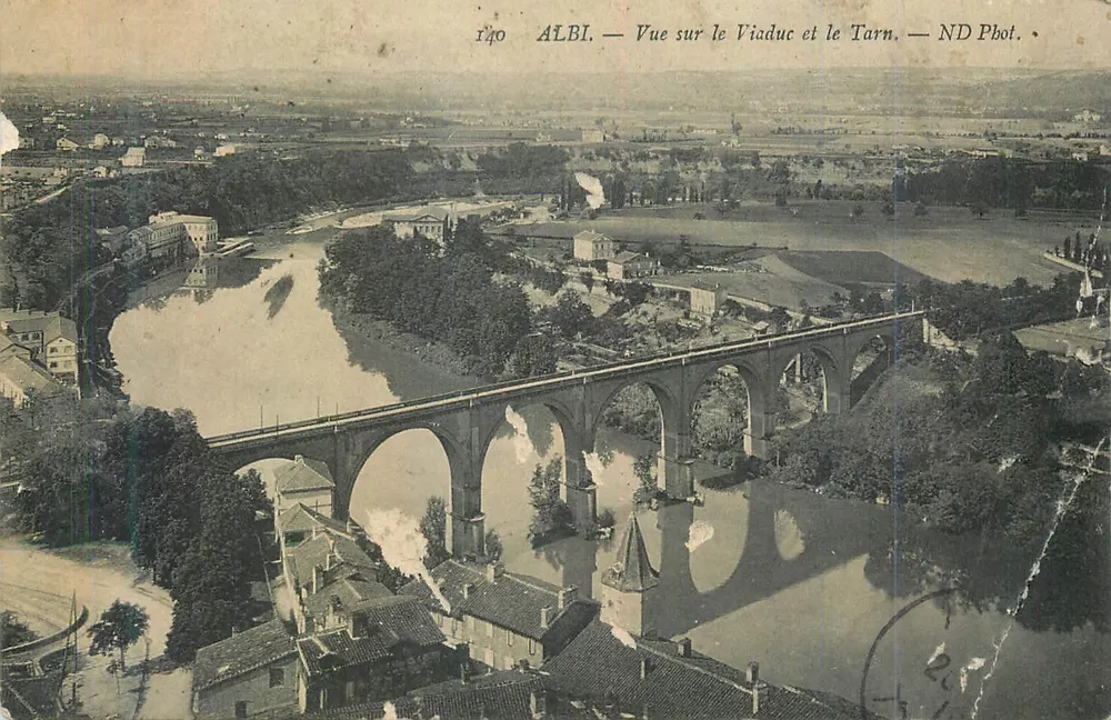 Albi — Vue sur le Viaduc et le Tarn — ND Phot. - Recto