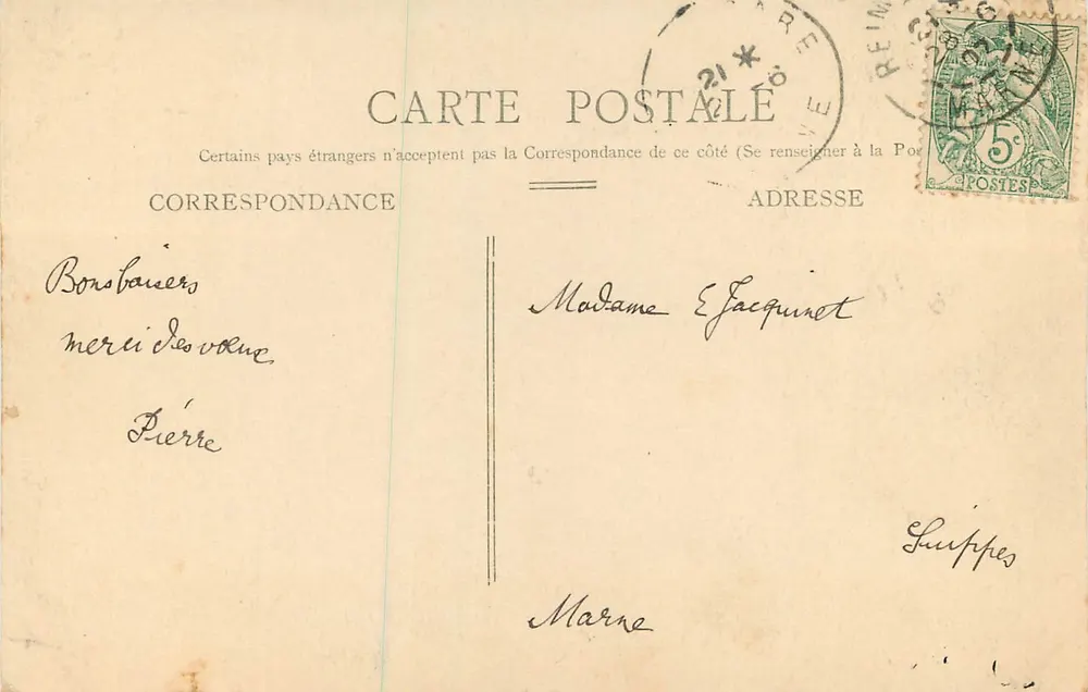 Reims — Igreja de Saint-Maurice — Editor desconhecido, n° 21 - Verso