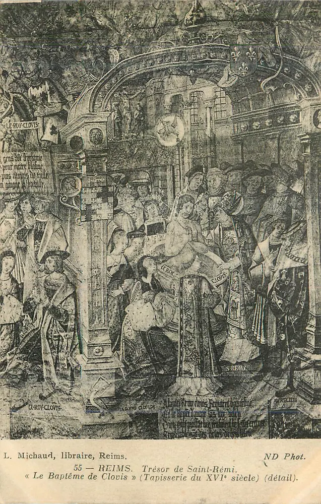 Das Taufritual Clovis — Detail — L. Michaud, Buchhändler, Reims, n°55 - Vorderseite