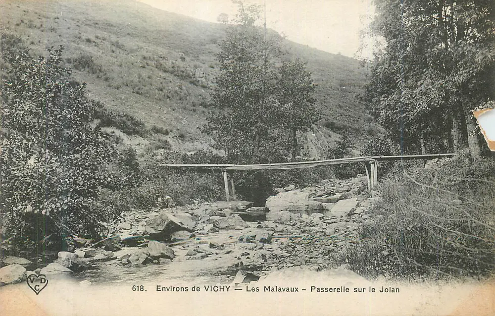 Umgebung von VICHY — Les Malavaux — Brücke über den Jolan - Vorderseite