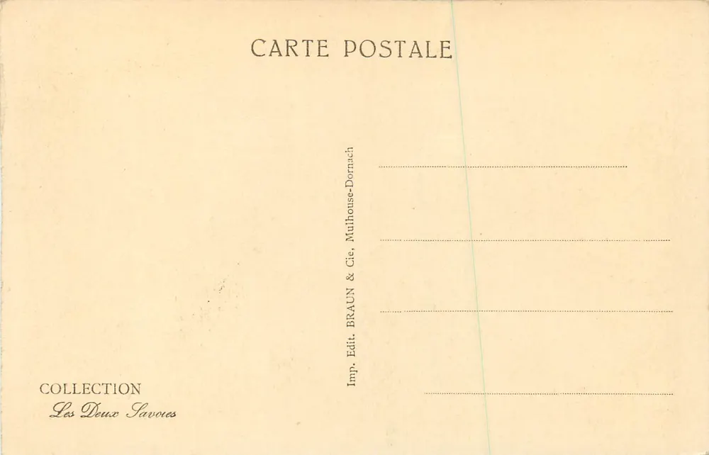 Lac d'Annecy — Statue de Saint-Michel et Château de Duingt — série 12251 - Verso