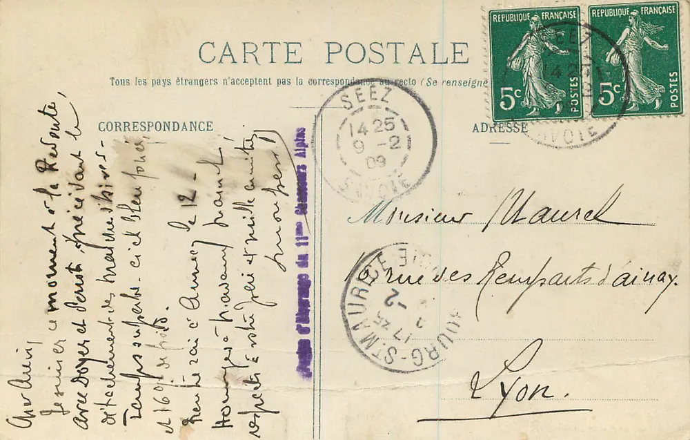 Annecy — La Rampe Perrière — Pittier, phot.-édit., Annecy - Verso