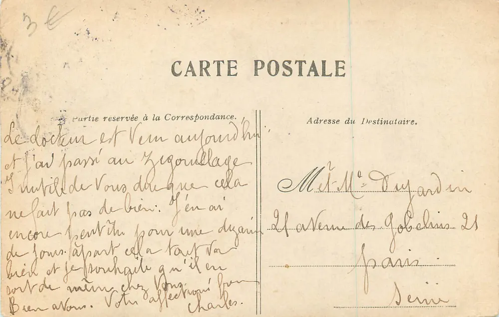 La Marne — A la Varenne — R. Erard - Verso