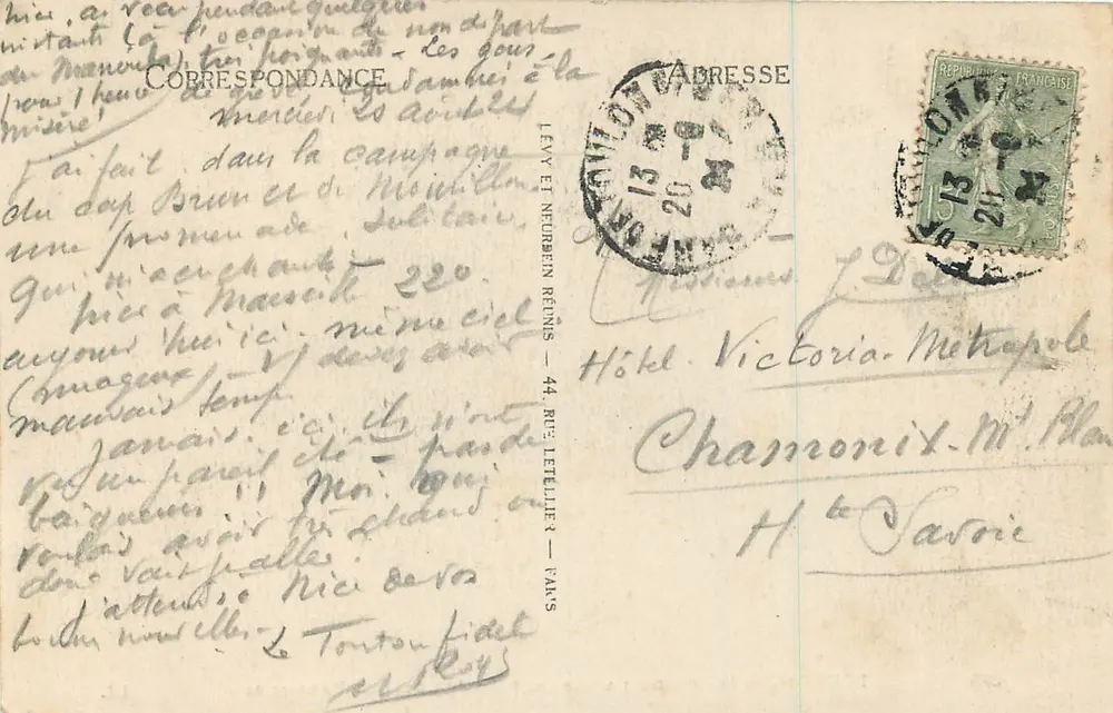 Toulon — Place de la Liberté — Allée des Palmiers — LL - Rückseite