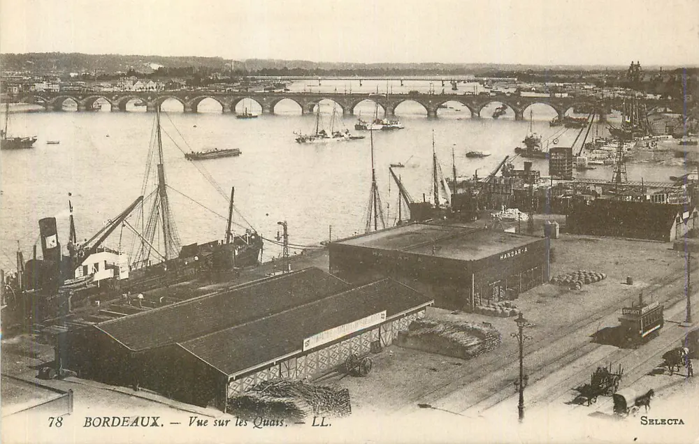 Bordeaux — Vue sur les Quais — LL. Sélecta, n°78 - Recto