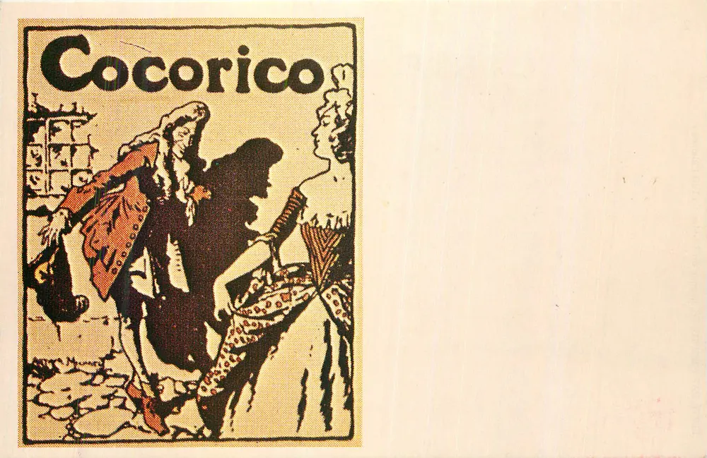 Cocorico — cena de pátio em um cenário urbano — editada pela CECODI, 36 avenue du 1er-Mai, 91120 Palaiseau - Frente
