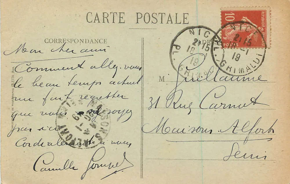 NICE. - Promenade des Anglais et Jetée-Promenade — Édition Gilelta, n°125 - Verso