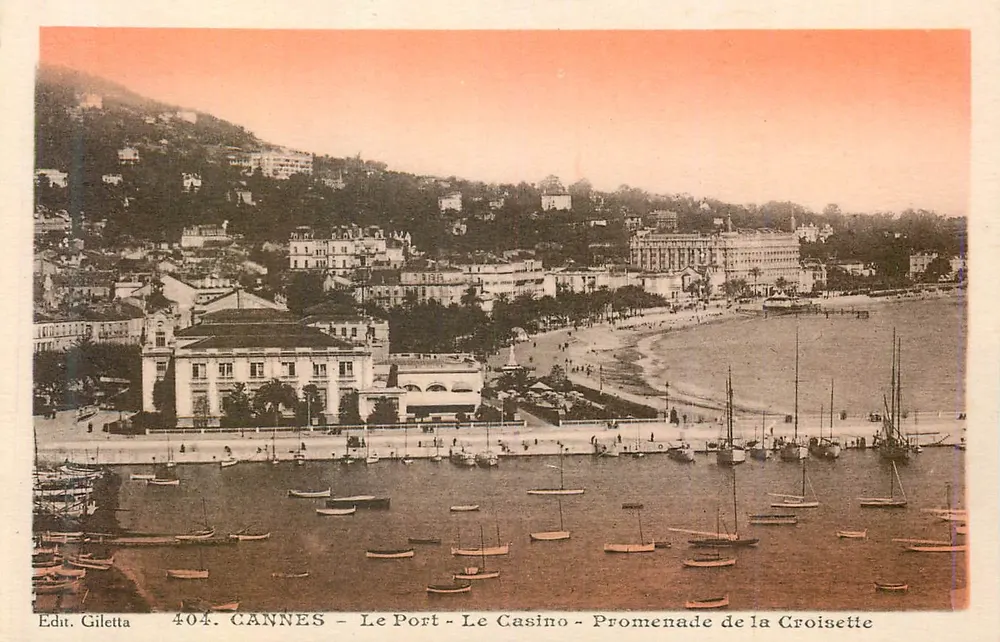 CANNES — Der Hafen — Das Casino — Promenade de la Croisette — Edit. Giletta Nr. 404 - Vorderseite